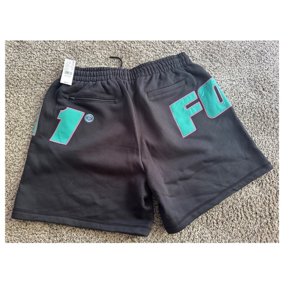 PacSun Black and Teal Athletic Shorts - Picture 2 of 4